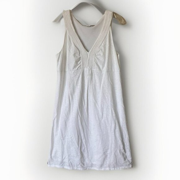 LOFT Womens Cottom Jersey Tunic Dress Cover up White Size Medium - Picture 1 of 6